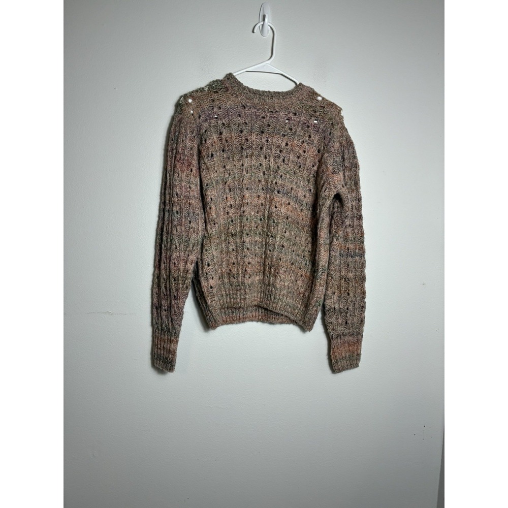 bartolini sweater Sz M Open Knit  Wool Blend Made In Italy‎ Crew Neck Casual